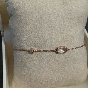 Kendra Scott Benson Adjustable Bracelet - Moonstone 14k Rose Gold
